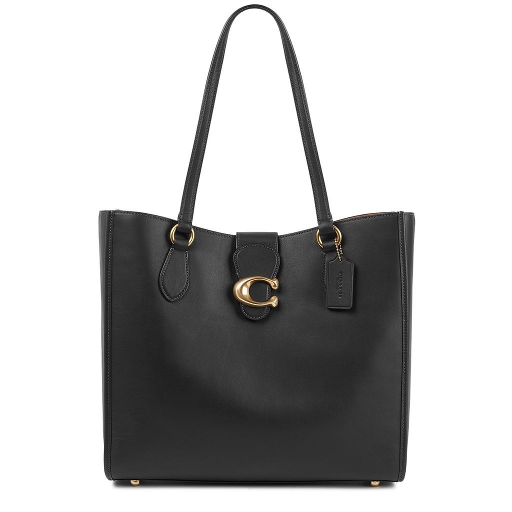Tabby Black Leather Tote