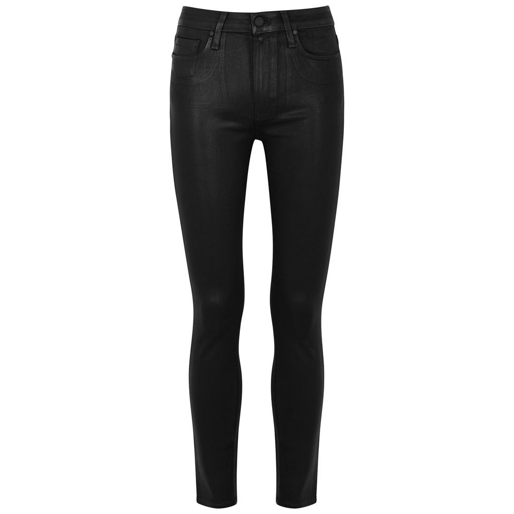 Hoxton Ankle Black Coated Skinny Jeans - W31