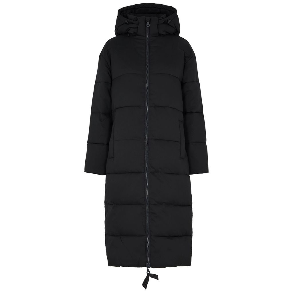 Quilted Matte Shell Coat - Black - L