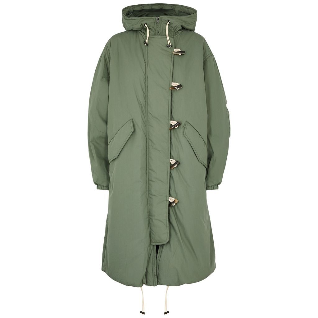 Dacayo Hooded Cotton-blend Coat - Green - 14