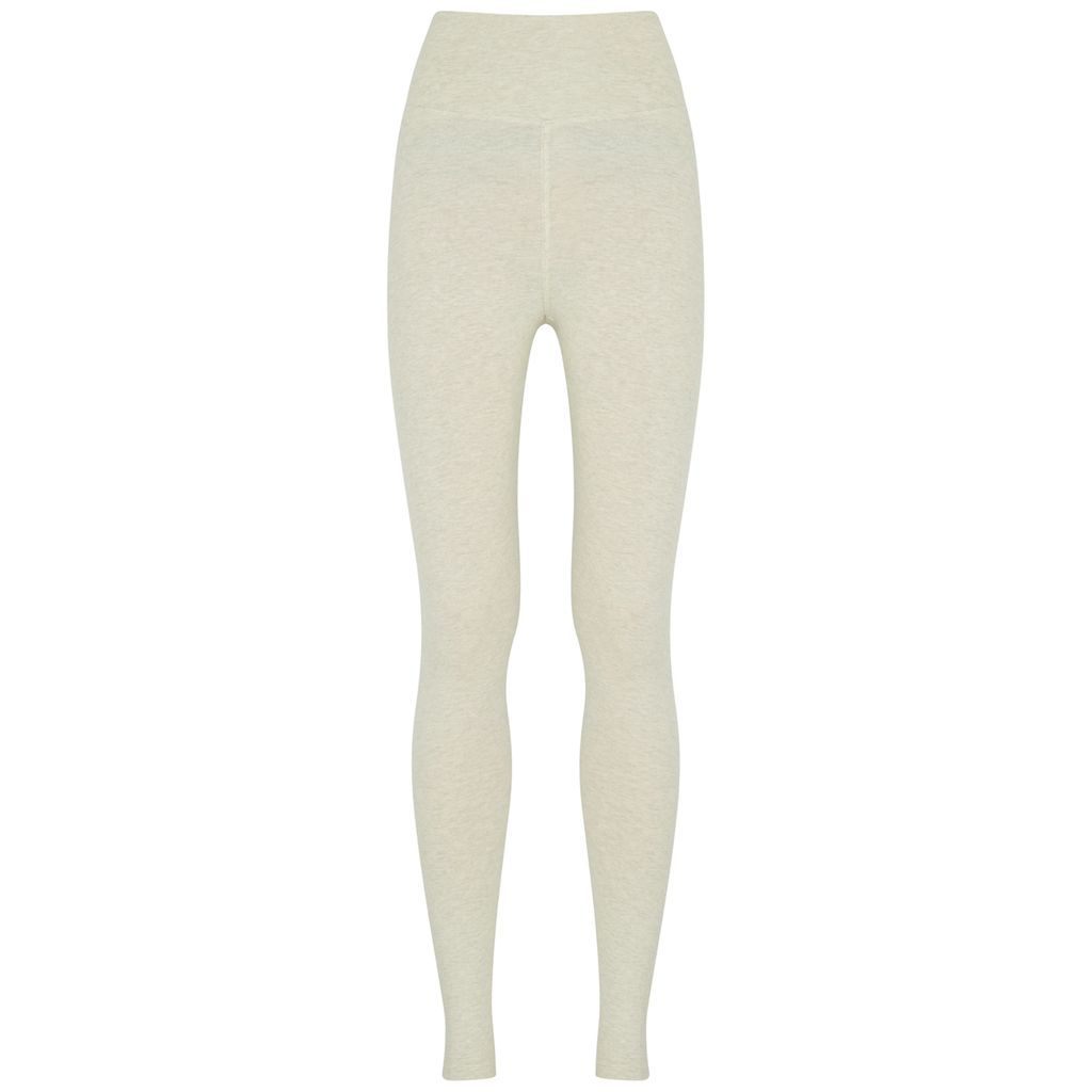 Ypawood Brushed Stretch-jersey Leggings - Light Green - L