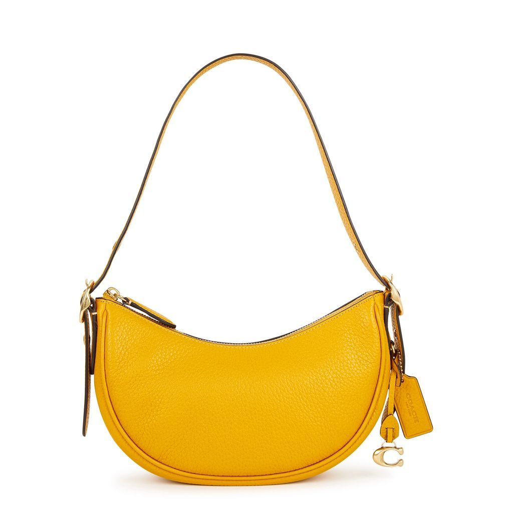 Luna Leather Shoulder Bag - Yellow