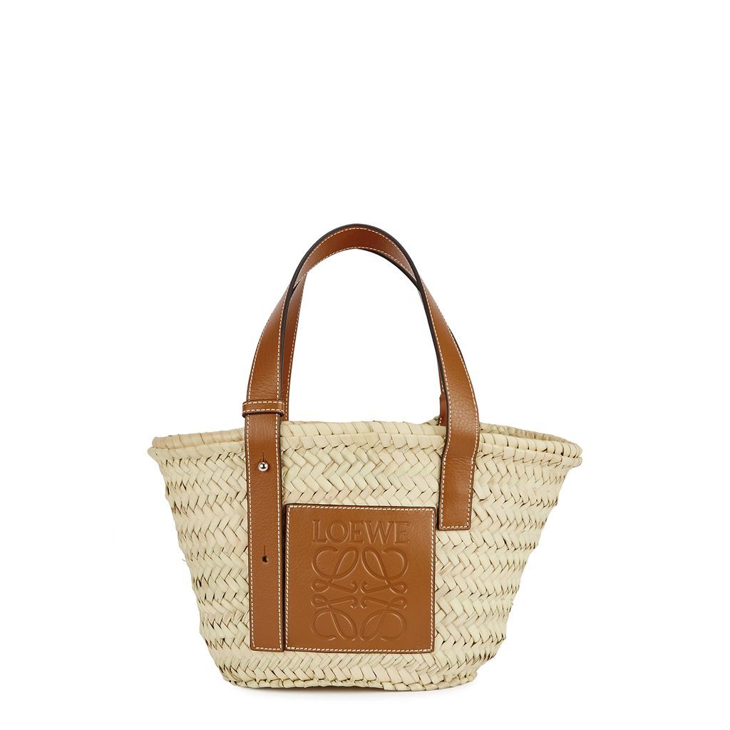 Small Cream Raffia Basket Bag - Natural