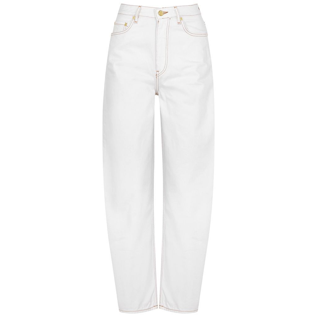 Stary Barrel-leg Jeans - White - W27