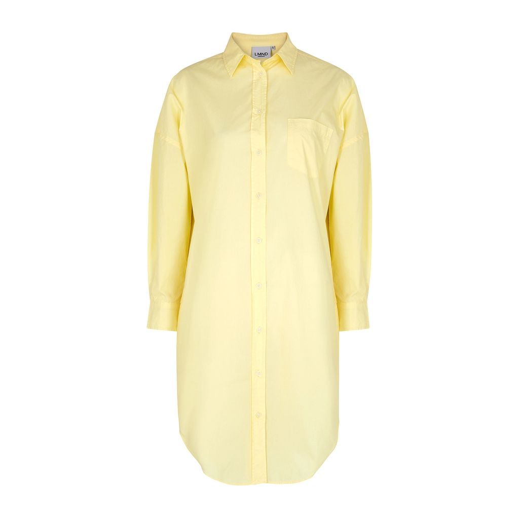 Chiara Cotton-poplin Shirt Dress - Yellow - M
