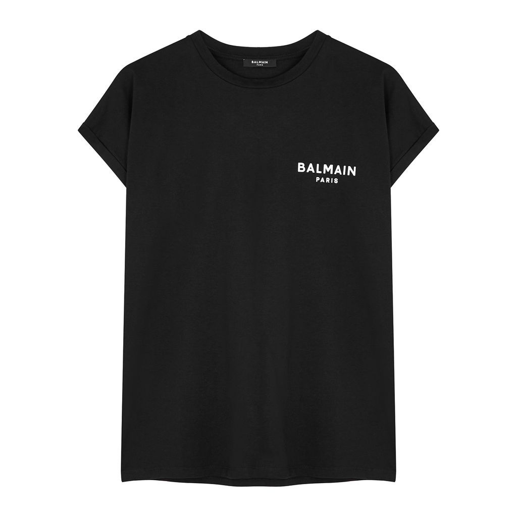 Black Logo Cotton T-shirt - Black And White - M