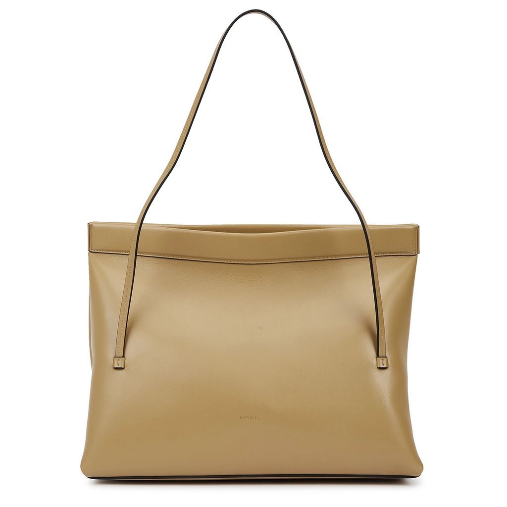 Joanna Medium Leather Shoulder Bag - Beige