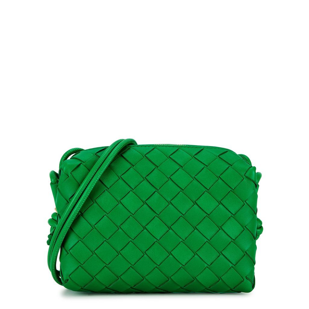 Loop Intrecciato Mini Leather Cross-body Bag - Green