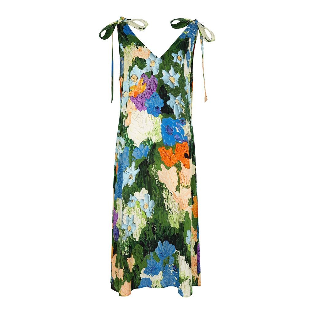 Naomi Floral-print Midi Dress - Multicoloured - L