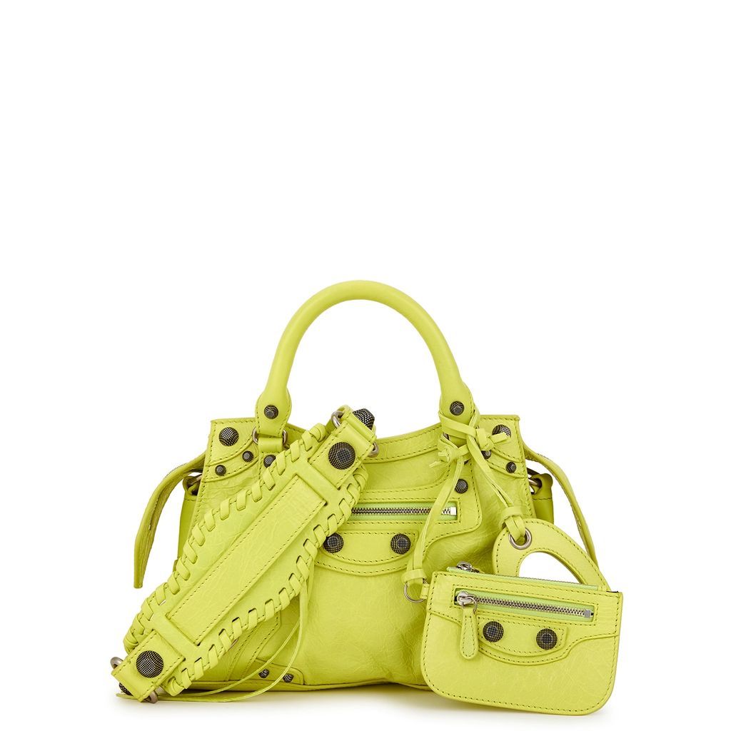 Neo Cagole City XS Leather Top Handle Bag - Yellow