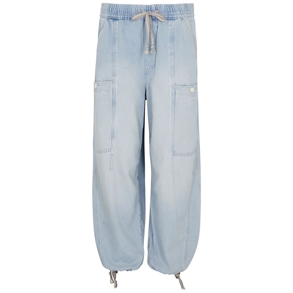Bright Eyed Cotton-blend Trousers - Light Blue - XS