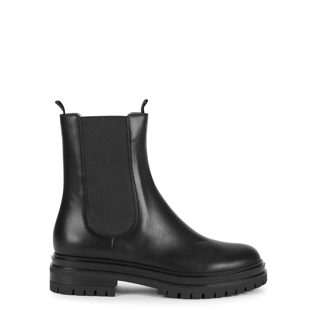 40 Black Leather Chelsea Boots - 3