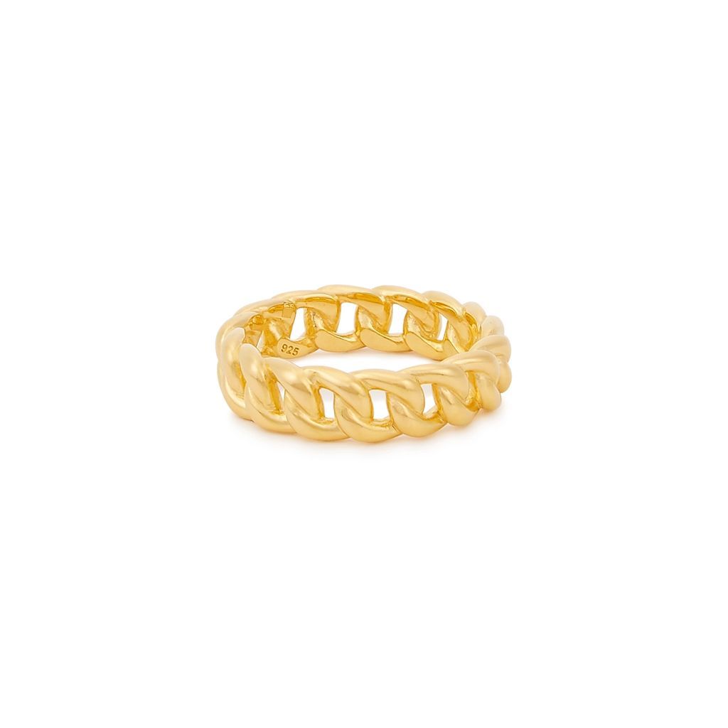 18kt Gold-plated Chain Ring - N