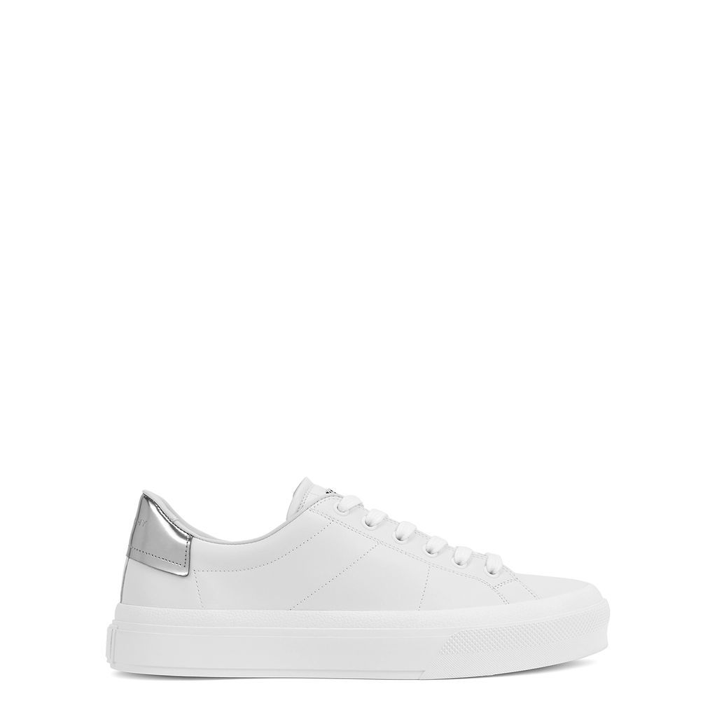 City Sport White Leather Sneakers - 5