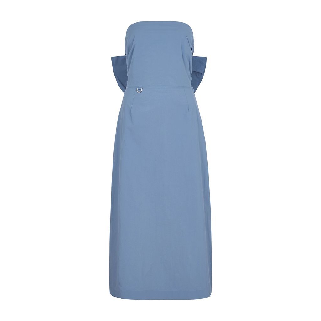Anno Strapless Nylon Midi Dress - Blue - L
