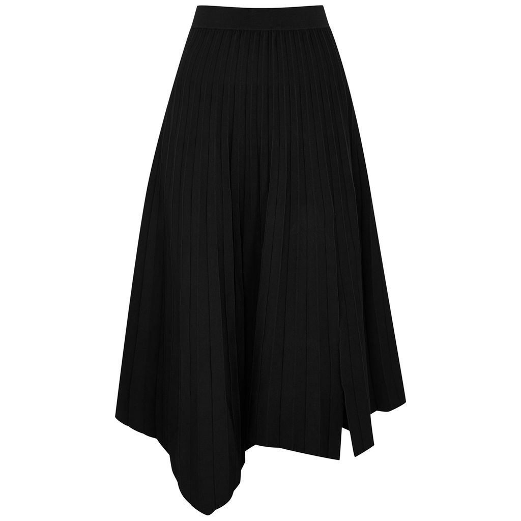 Arianna Pleated Midi Skirt - Black - M
