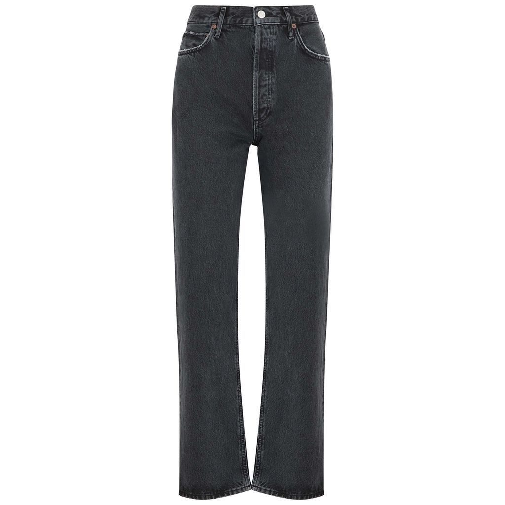 90's Charcoal Straight-leg Jeans - Black And Grey - W26