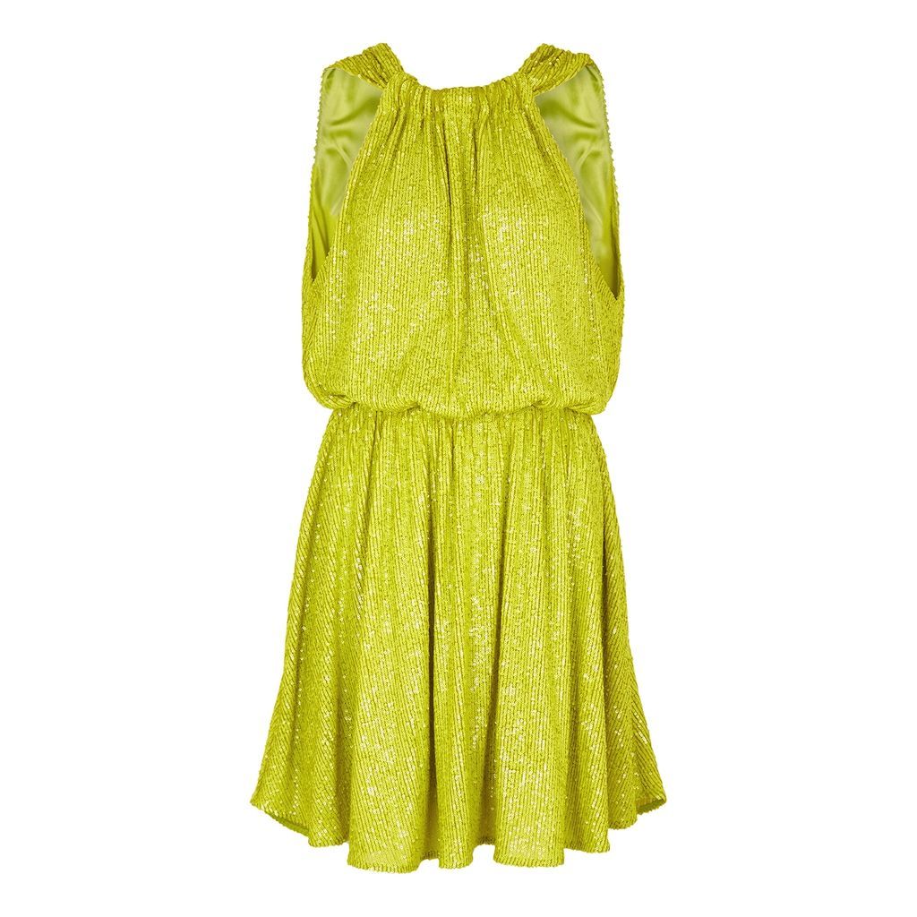 Belle Vie Lime Sequin Mini Dress - S