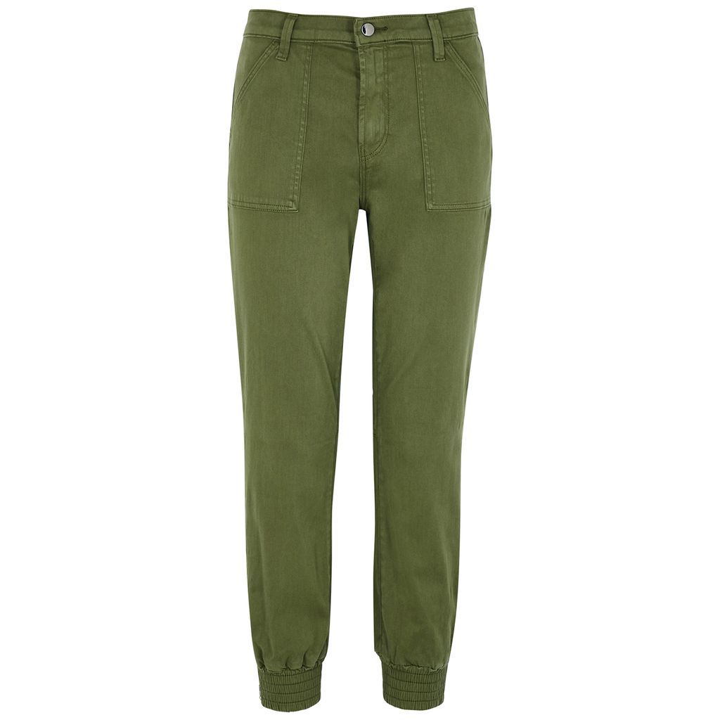 Arkin Army Green Cotton-blend Trousers - Dark Green - W29
