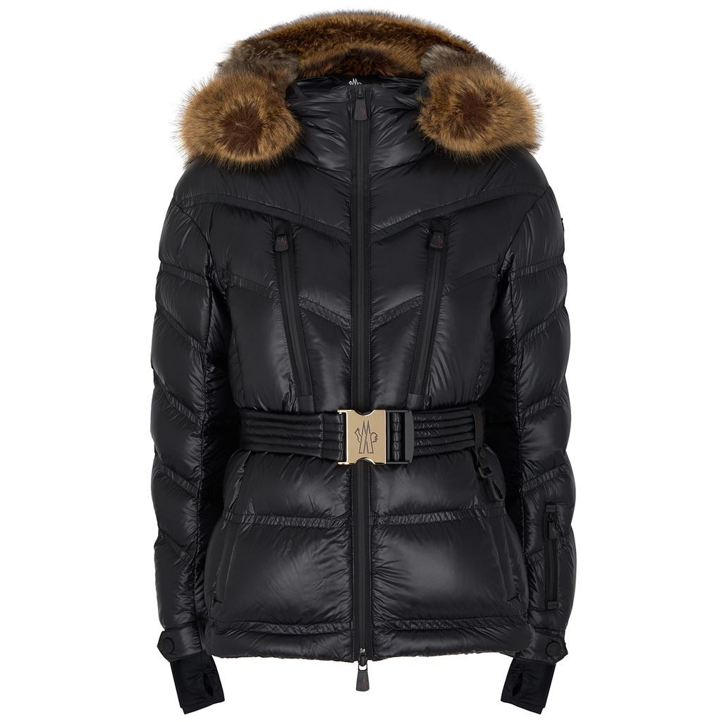 Bernin Faux Fur-trimmed Quilted Shell Jacket - Black - 2