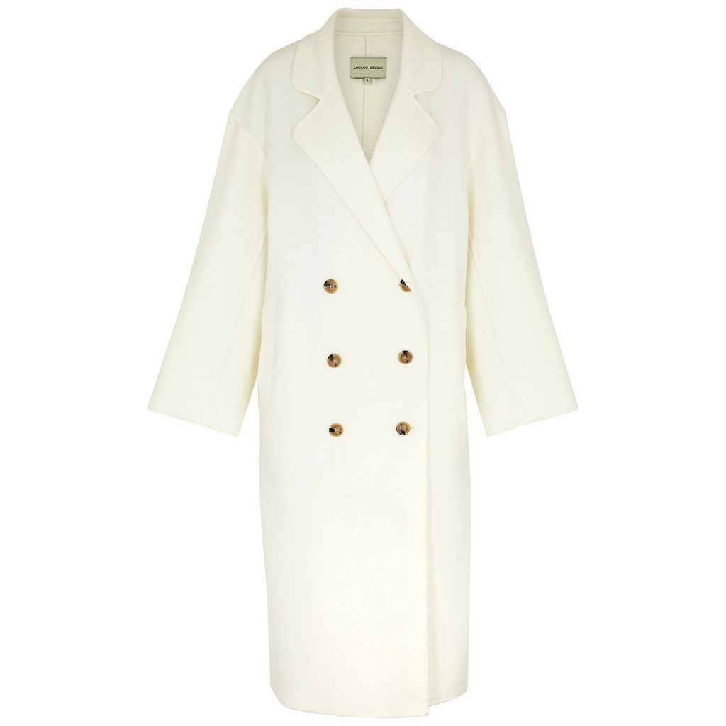 Borneo Double-breasted Wool-blend Coat - Ivory - L