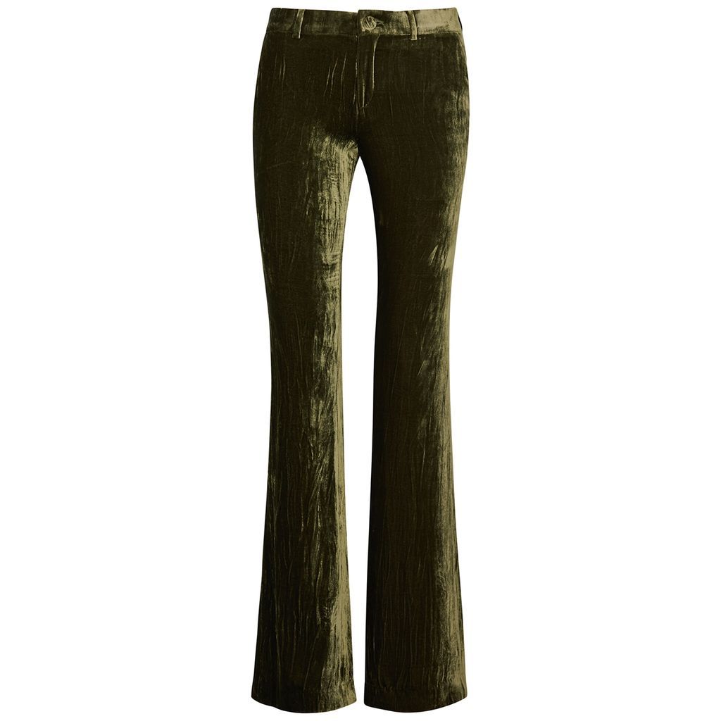 Gomez Crushed Velvet Trousers - Brown - 10