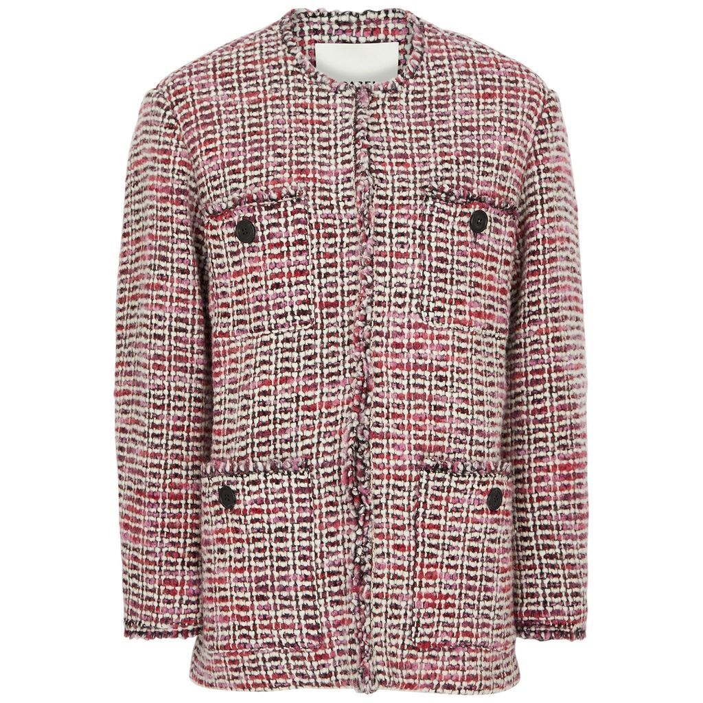 Dianaza Wool-blend Tweed Jacket - Pink - 10