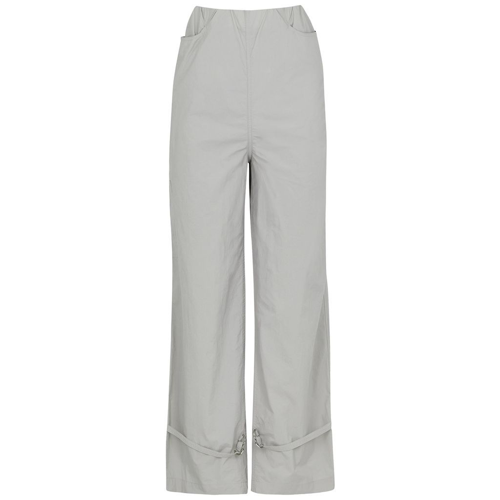 Bini Wide-leg Nylon Trousers - Grey - M