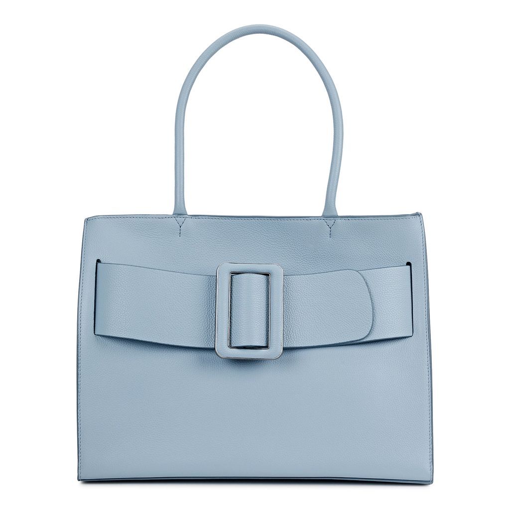 Bobby Soft Leather Tote - Light Blue