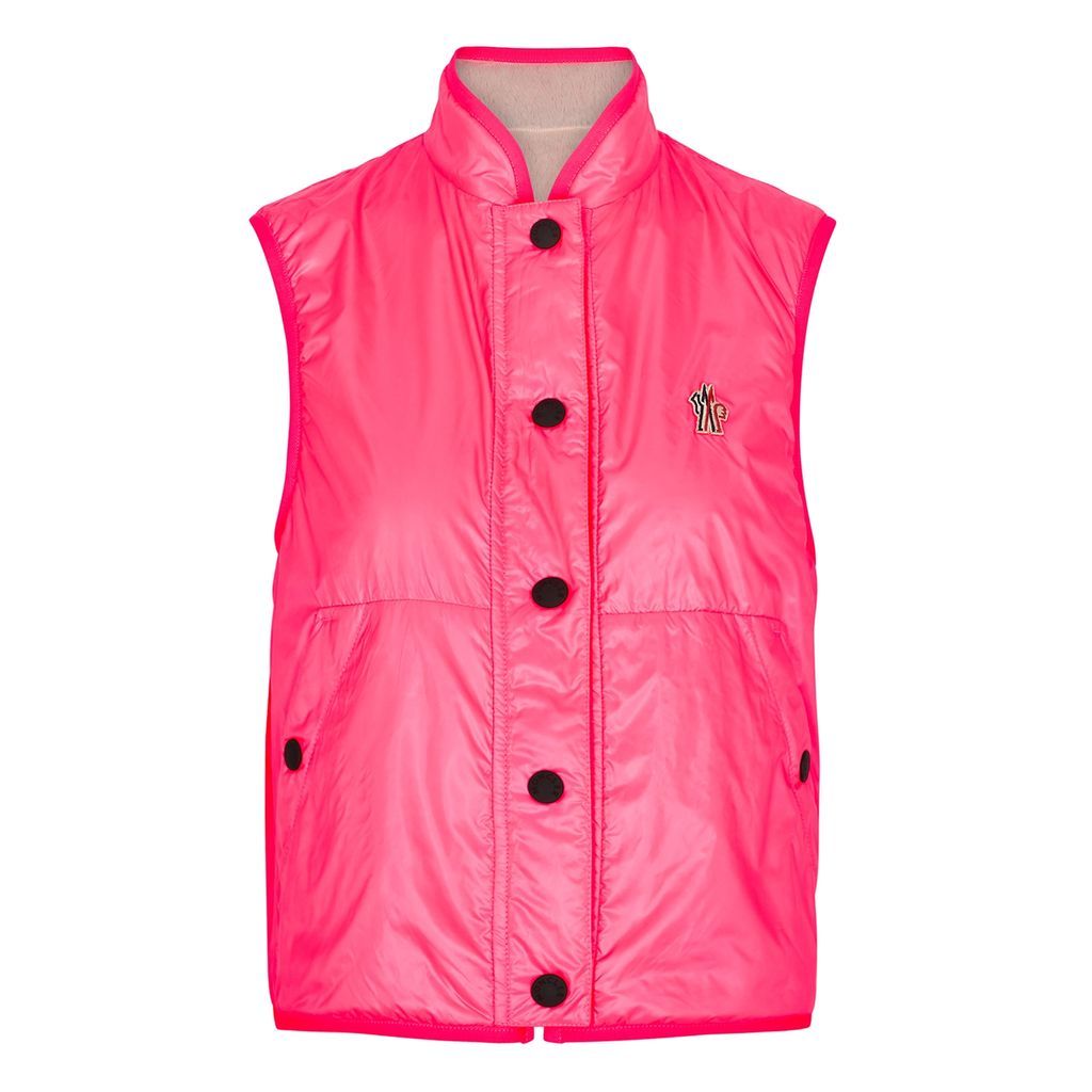 Day-Namic Reversible Faux Fur And Shell Gilet - Pink - L