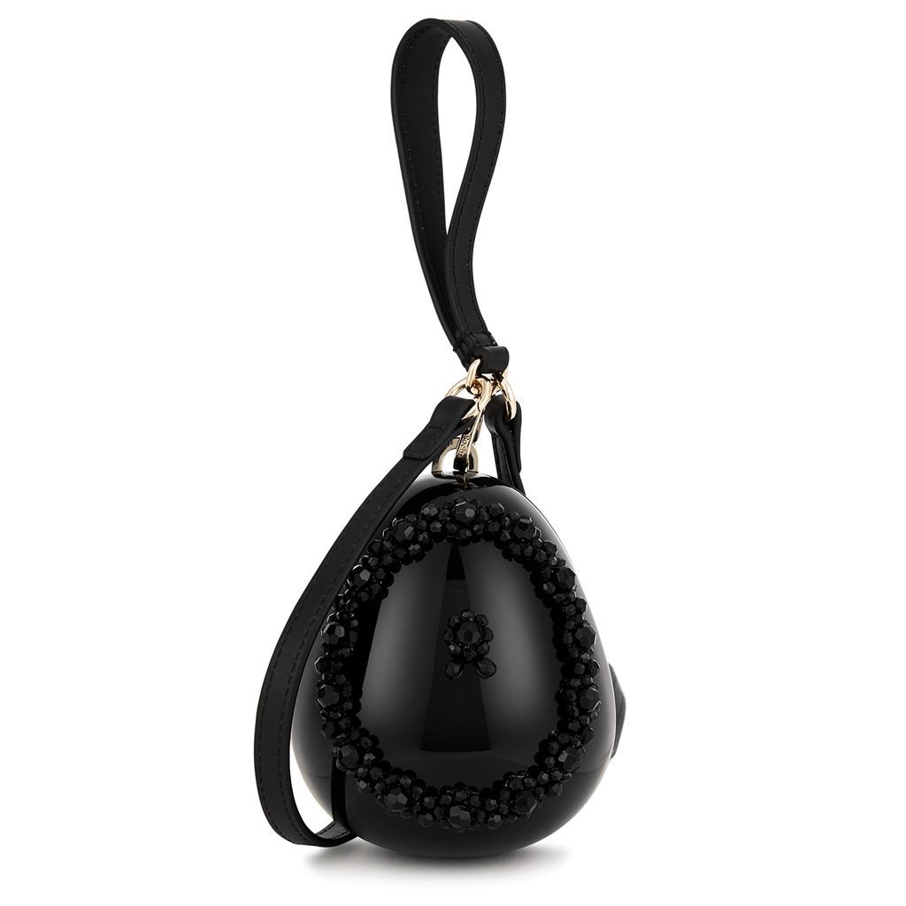Fabergé Egg Embellished Top Handle Bag - Black