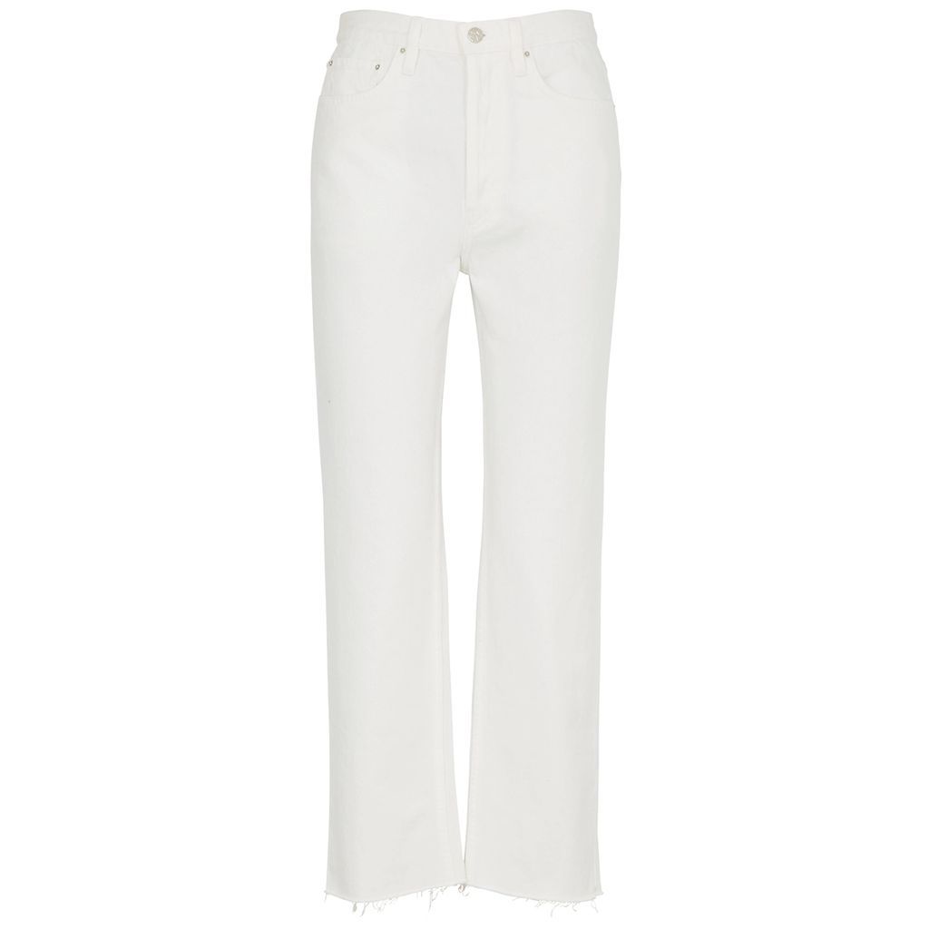 Off-white Cropped Straight-leg Jeans - W27