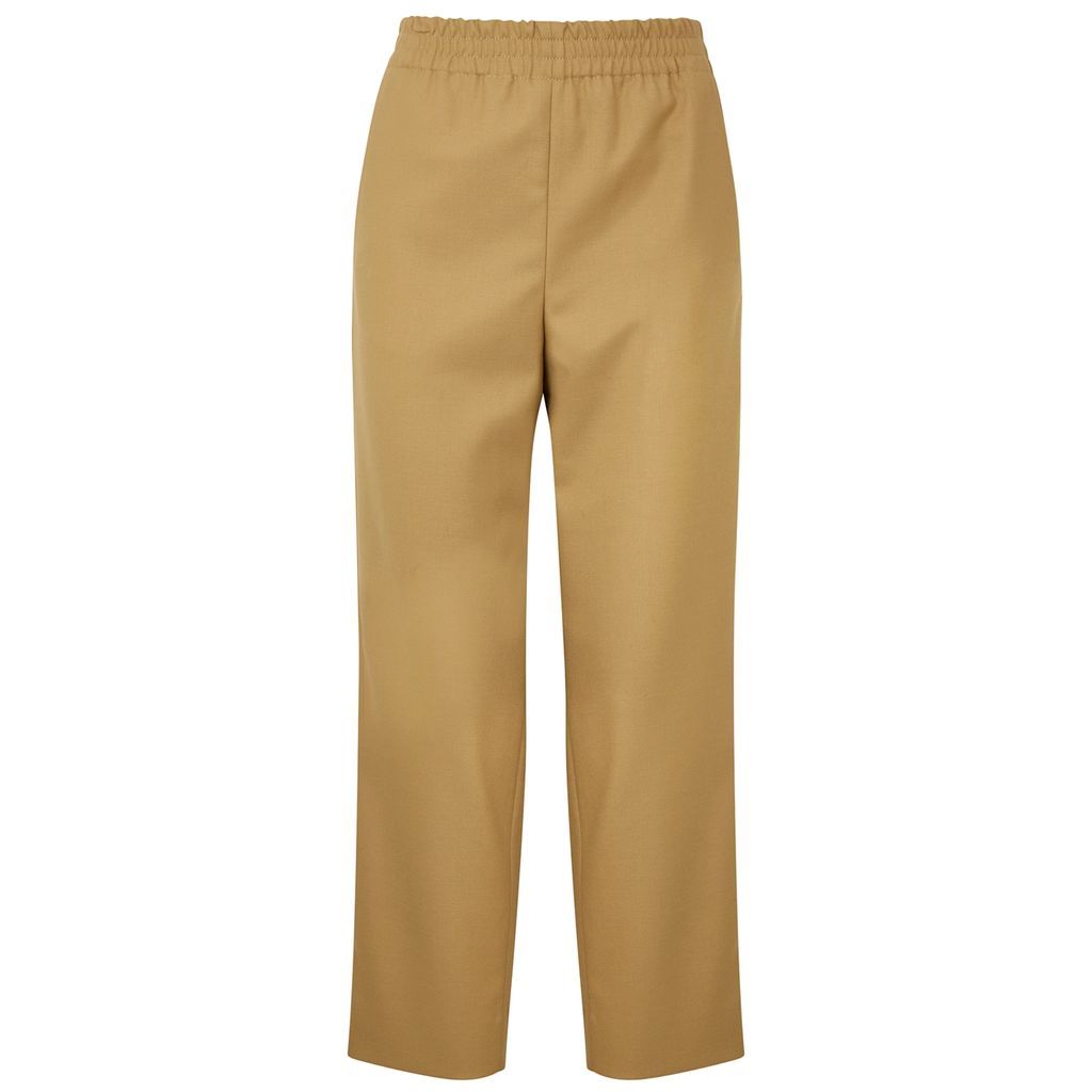 Remi Cropped Straight-leg Twill Trousers - Camel - 12