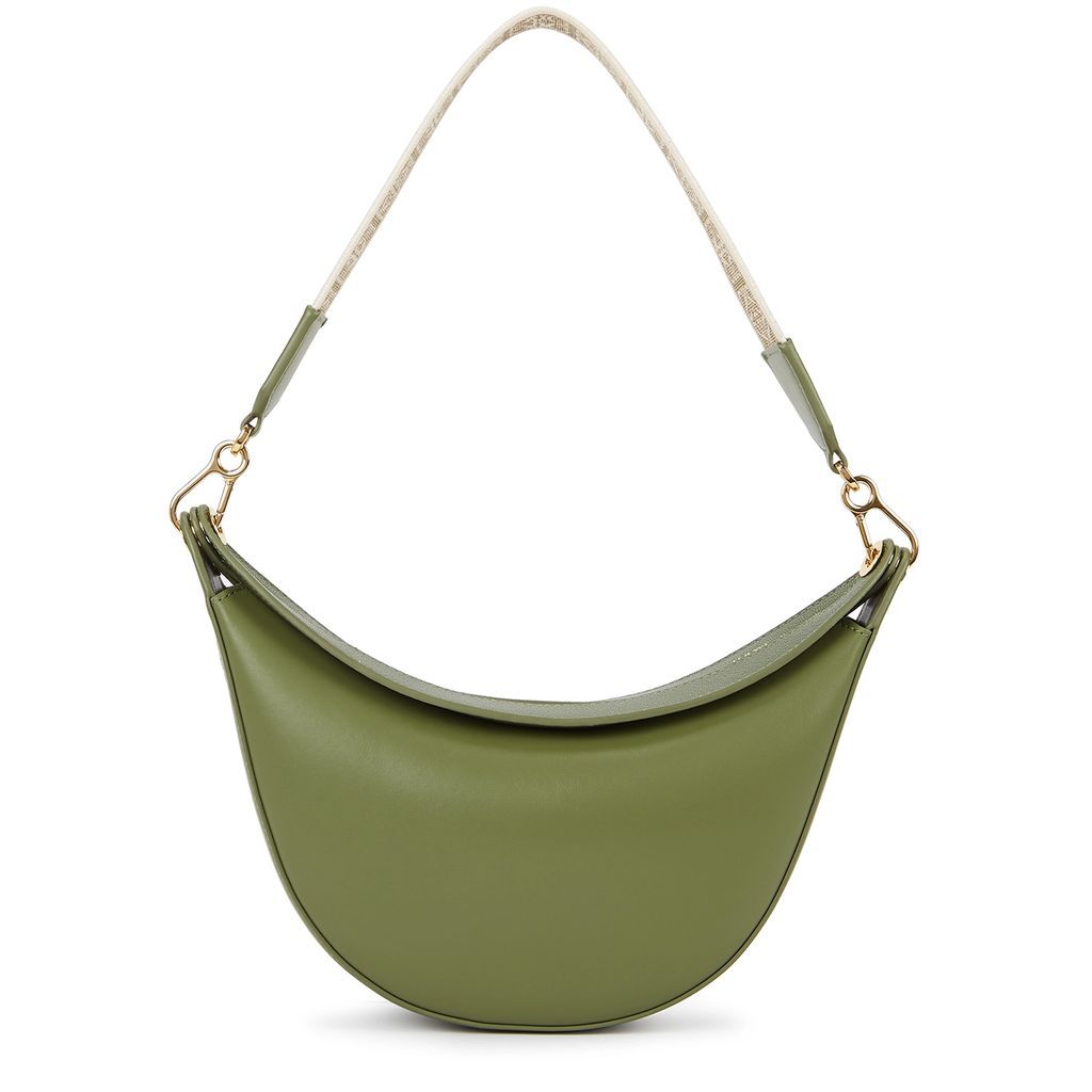 Luna Small Olive Leather Shoulder Bag
