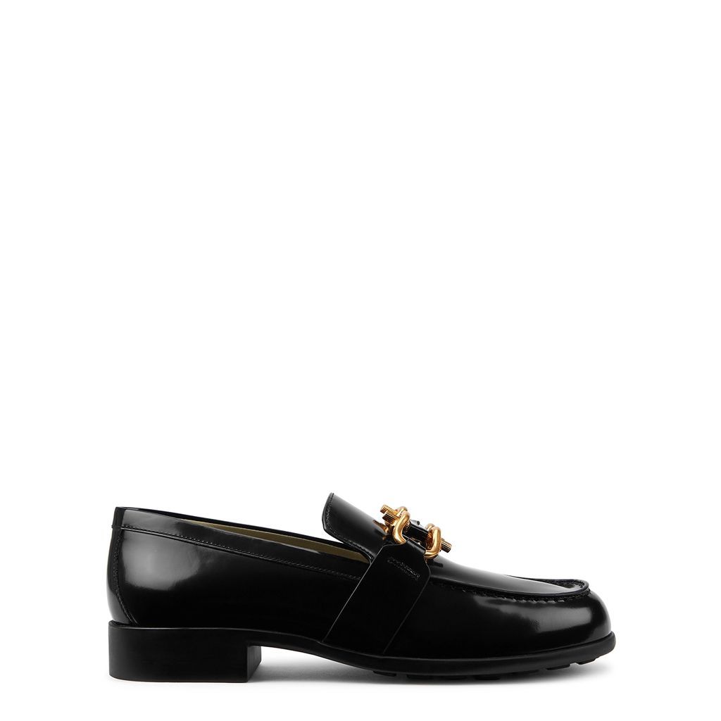 Madame Black Leather Loafers - 7