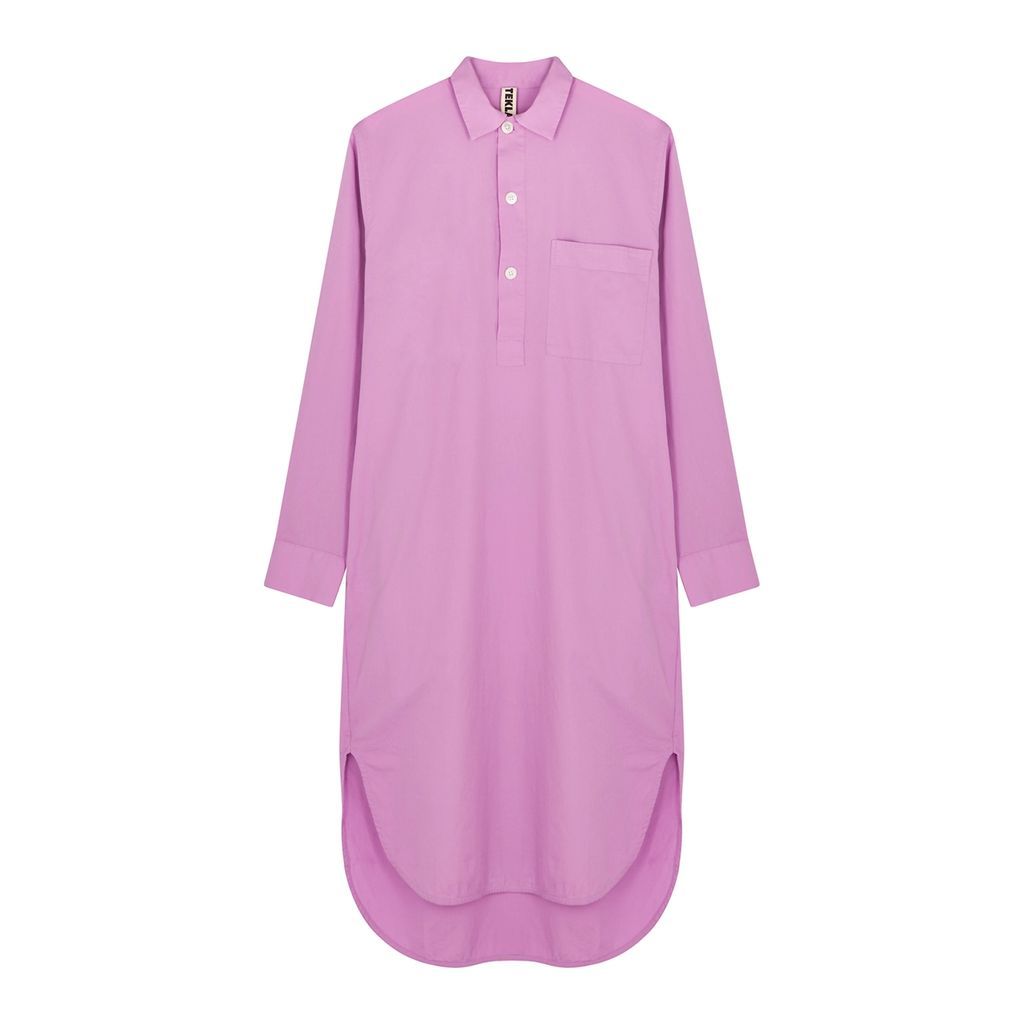 Pink Cotton Night Shirt - Light Pink - XS