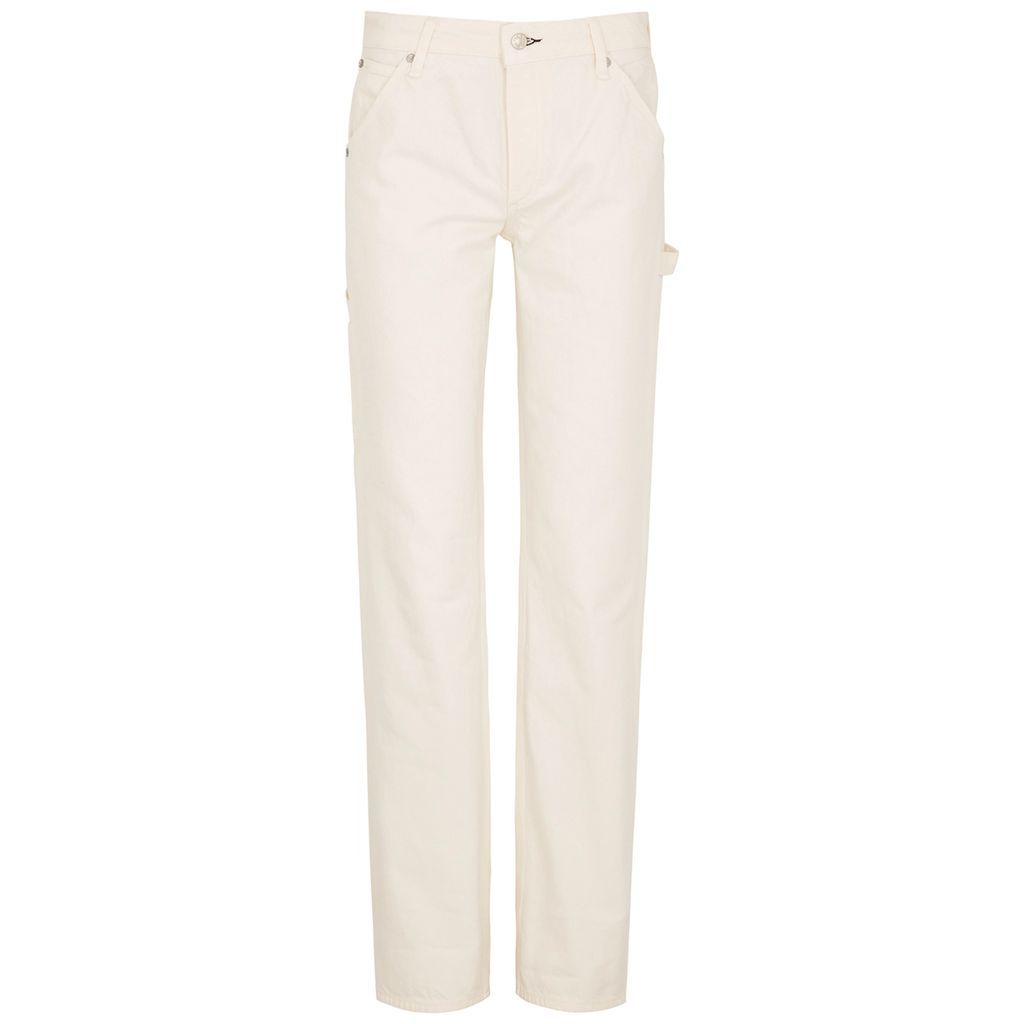 Piper Carpenter White Straight-leg Jeans - W26