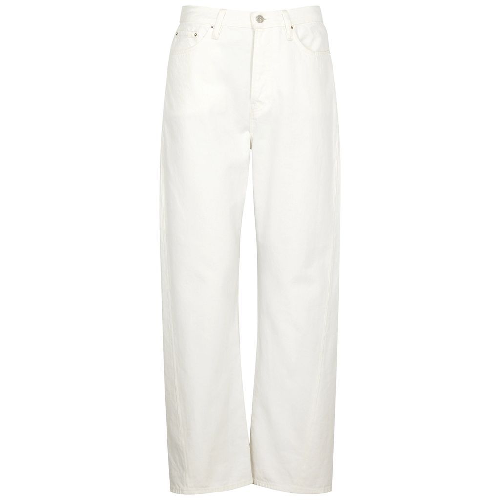Twisted Seam Straight-leg Jeans - Off White - W25