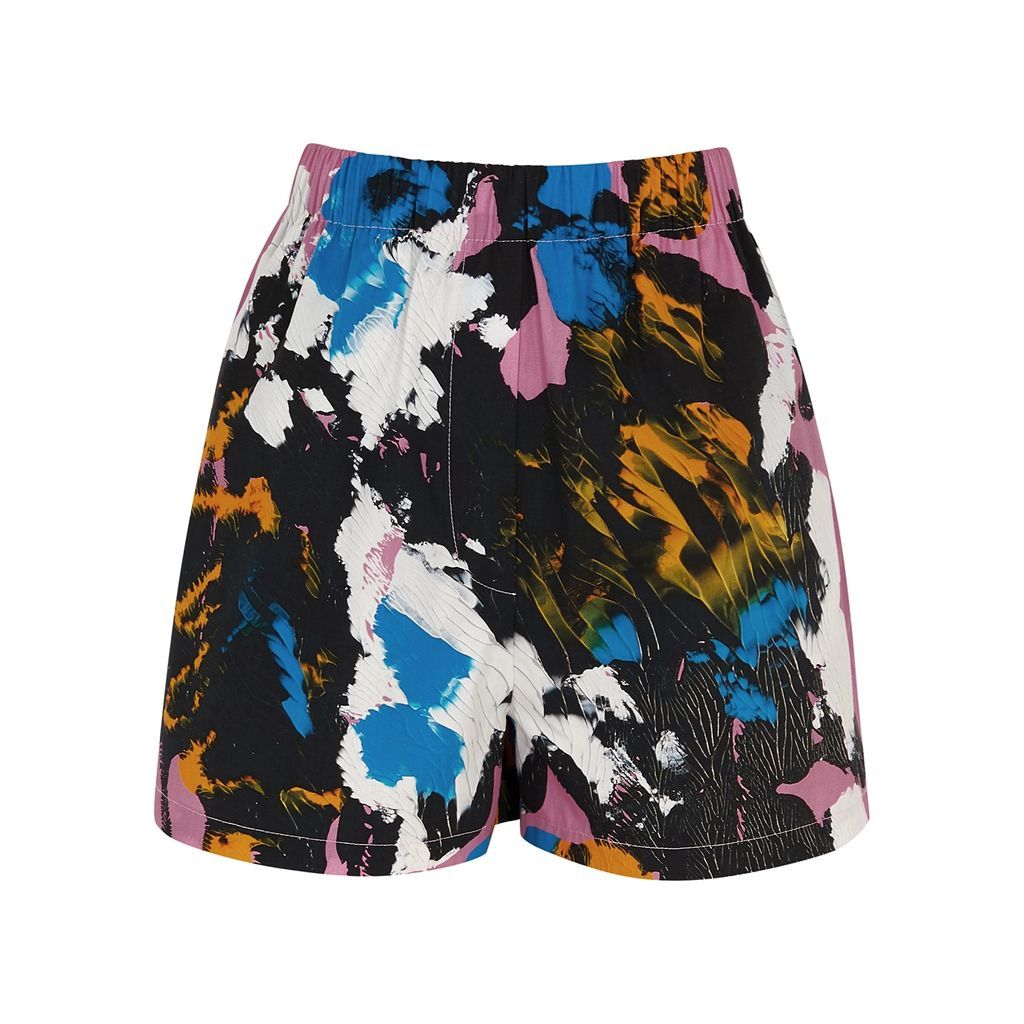 Mindscape Printed Cotton Shorts - Multicoloured - L