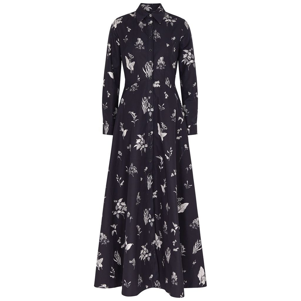 Juliette Floral-print Maxi Dress - Black - XS