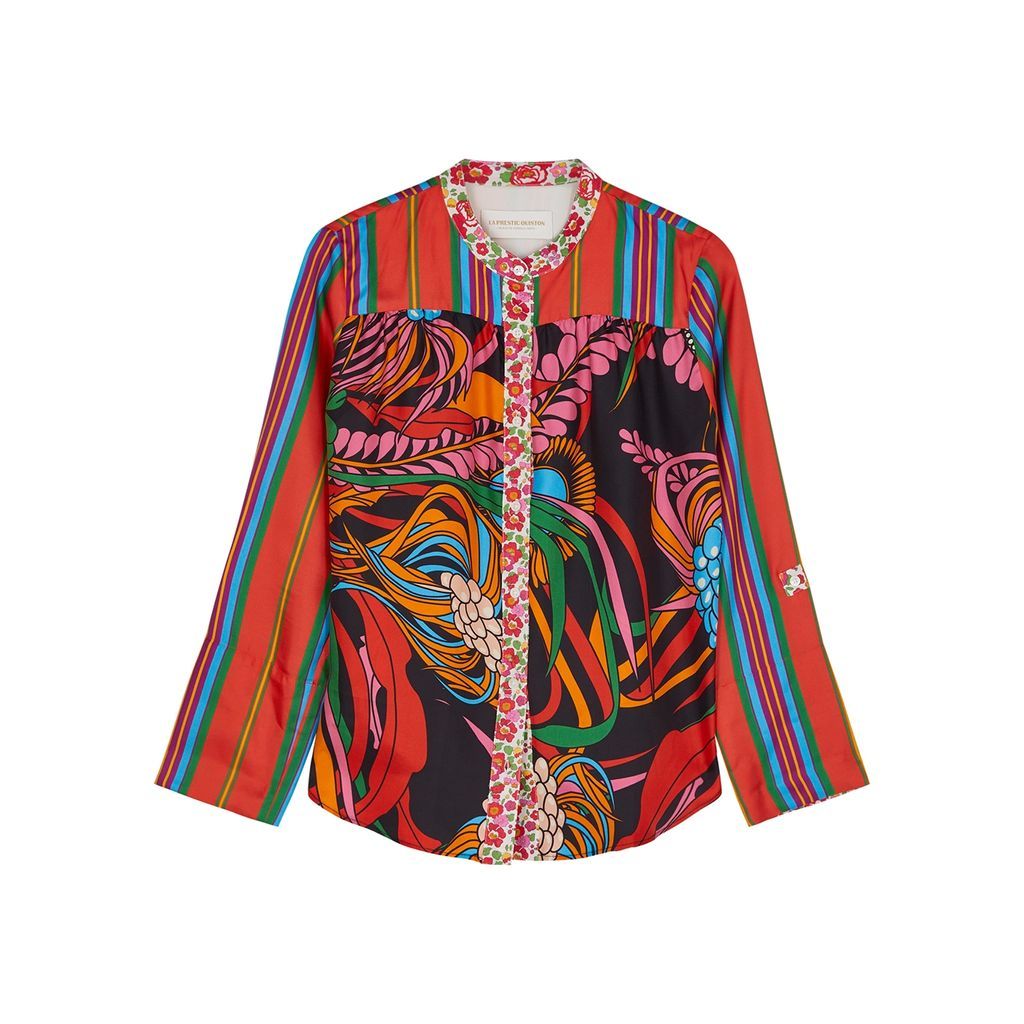 Jeanne Printed Silk-satin Blouse - Multicoloured - 2