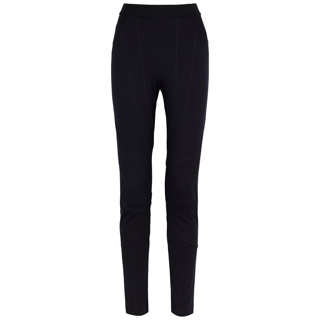 One-Way Panelled Stretch-jersey Trousers - Dark Blue - 6