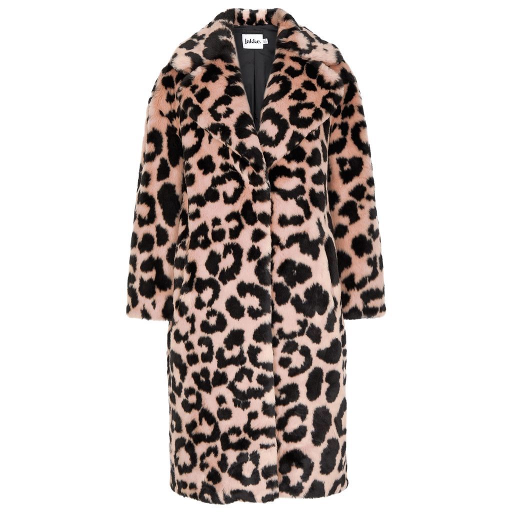Katie Leopard-print Faux Fur Coat - L