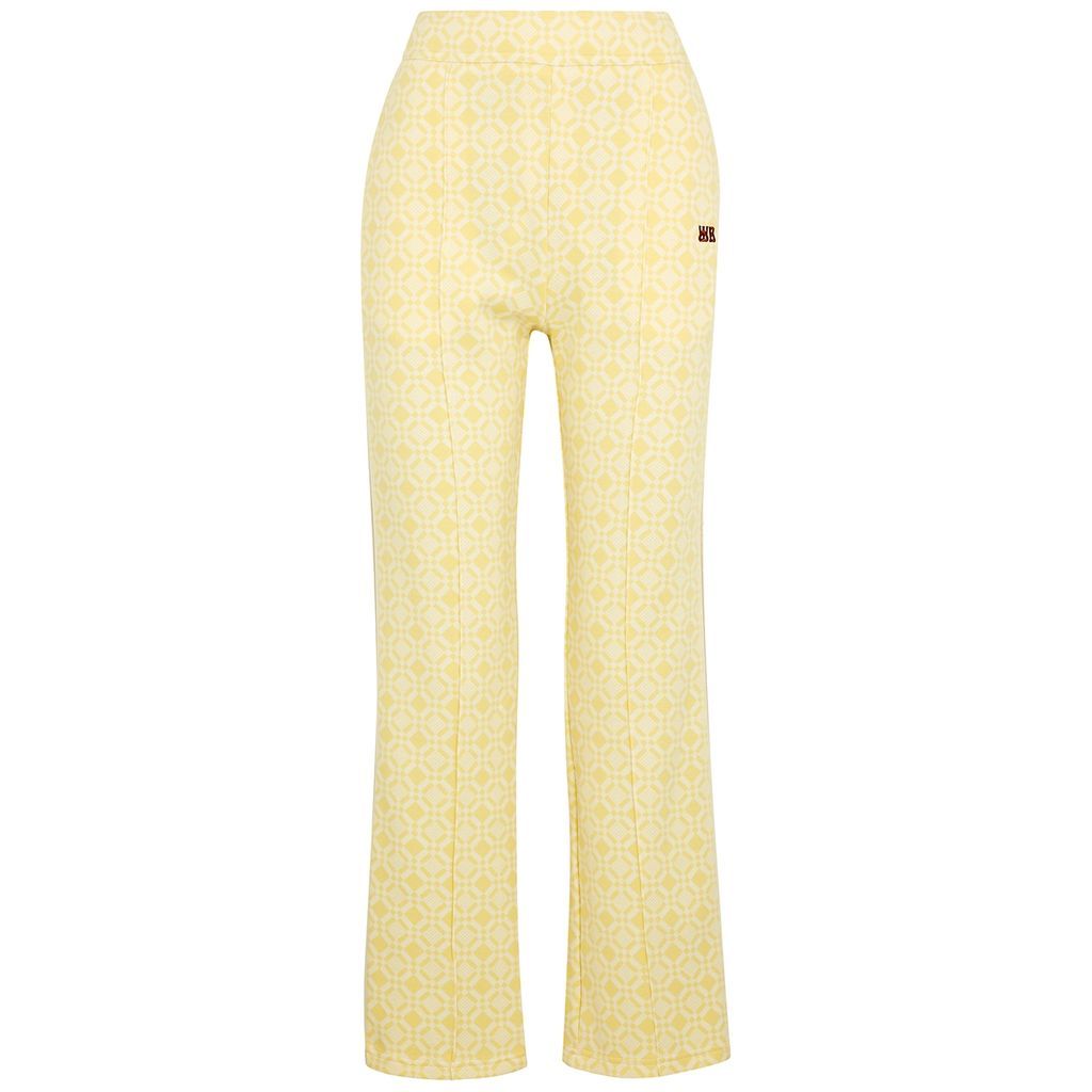 Shine Cotton-jacquard Track Pants - Yellow - XS