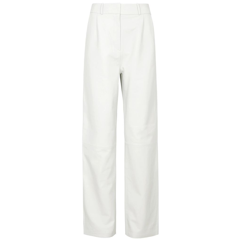 Leather Trousers - White - 12