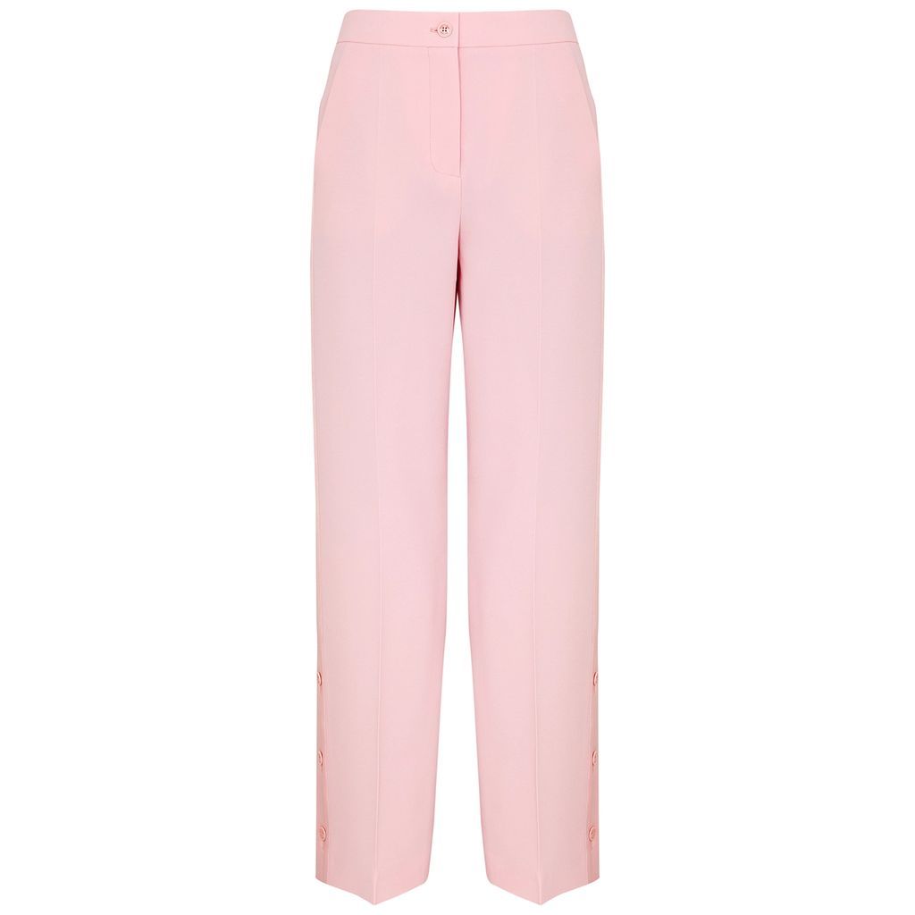 Panelled Straight-leg Trousers - Light Pink - 12