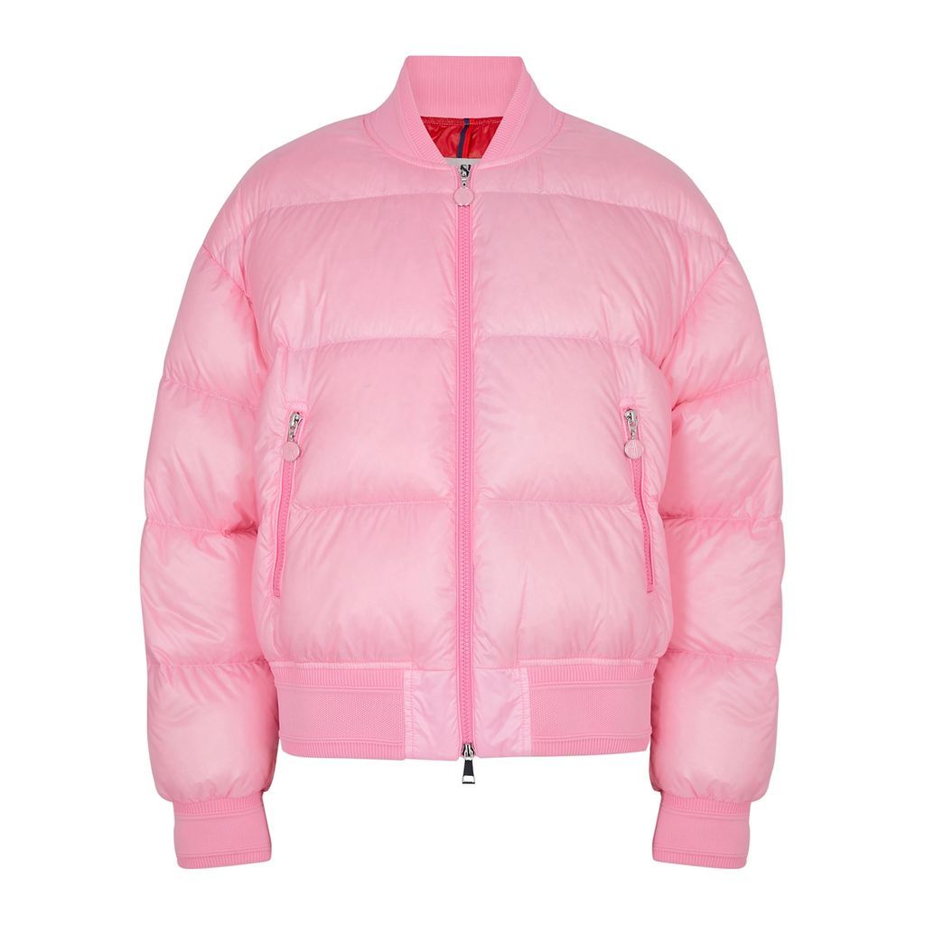 Merlat Quilted Shell Bomber Jacket - Pink - 3