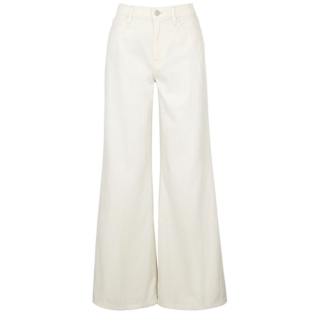 Le Palazzo Wide-leg Jeans - Off White - W27