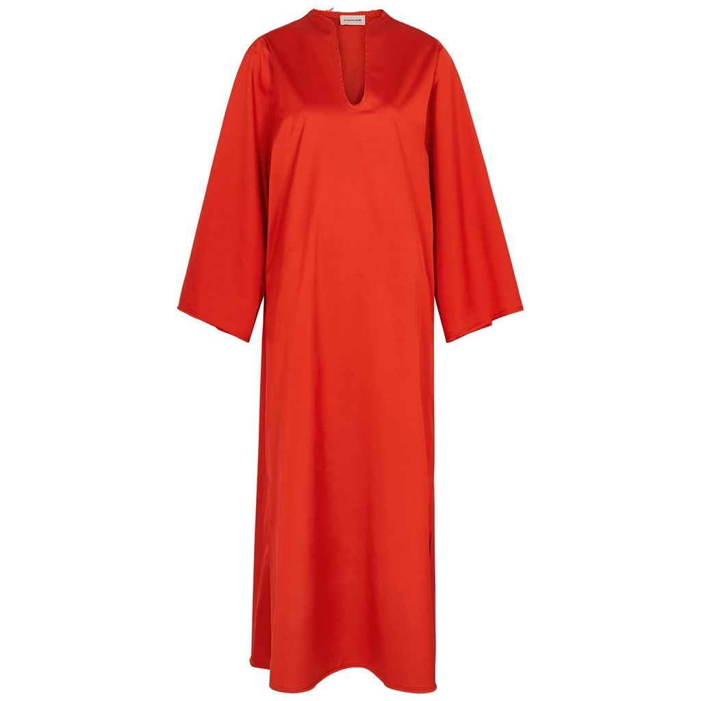 Mirela Wool-blend Maxi Dress - Orange - 10