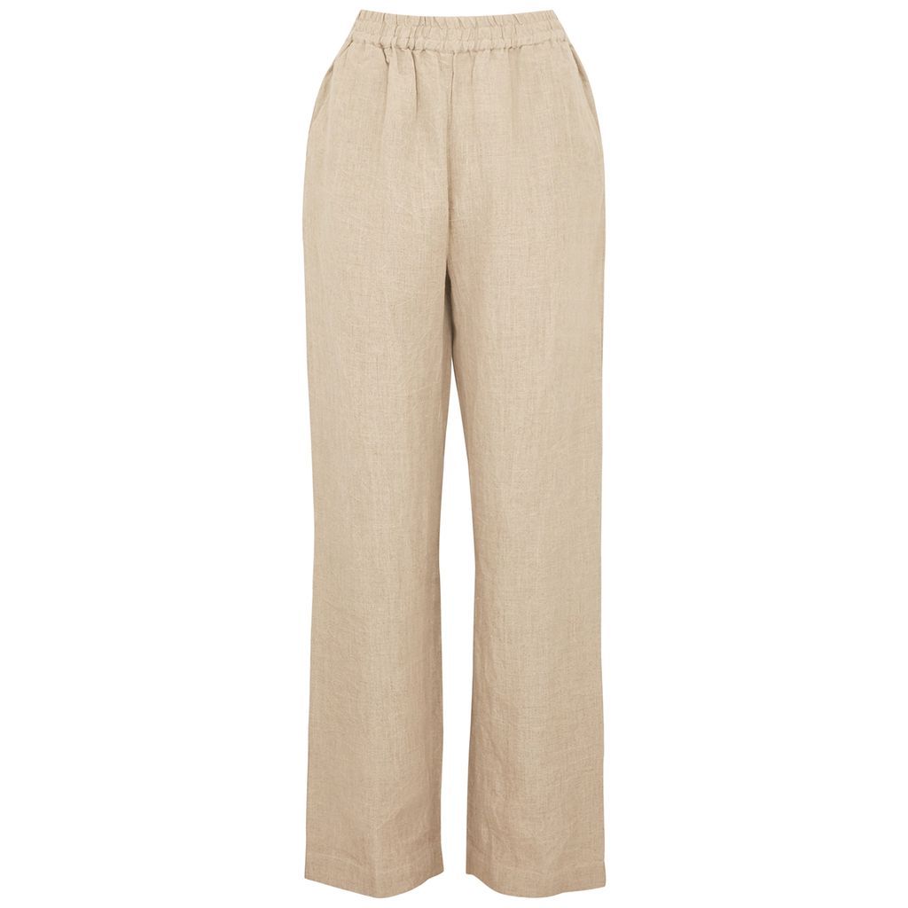 Claudia Linen Trousers - Natural - 8